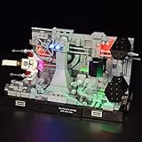 DANTECH Kit de iluminación LED para la estrella de la muerte Lego TrenchRun Diorama 75329, sin juego Lego