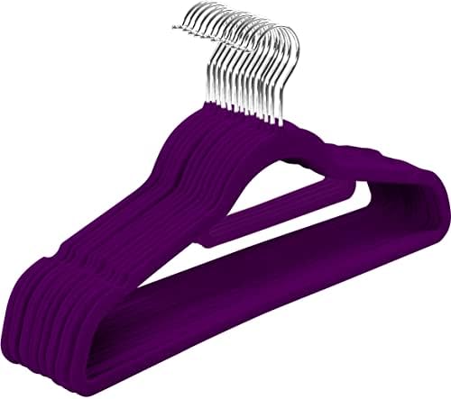 Utopia Home Premium Non-Slip Velvet Hangers [Set of 50] (42cm)  Heavy Duty Velvet Suit Hangers with Tie Bar, 360 degree rotatory hook  Space saving, sturdy to hold Jacket, Jumper & Pullover (Grey)