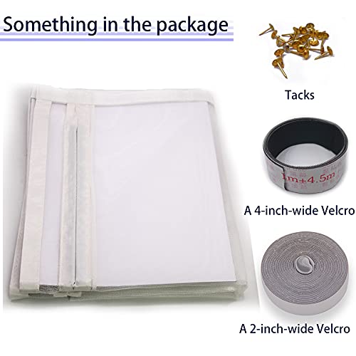 Yufer White Magnetic Screen Door Fits Door Size 38×82 Fiberglass Mesh Door Screen With Magnets Heavy Duty, Magnet Screen For Doorway Sliding Door Front Doors -Screen Size 38" X 82" #TOP3