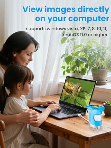 Vorth Microscope for Kids, 2.4 Inch Digital Microscope with 1000X Magnification, Handheld Camera Mini Pocket Magnifying Glass, Educational Birthday Gifts Toys for Ages 3+, Blue - Image 8