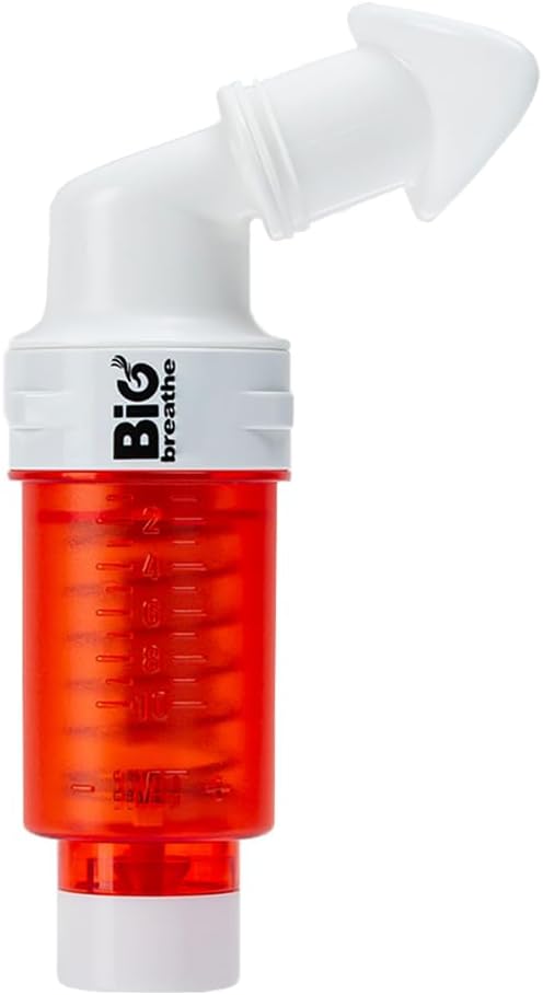Bigbreathe IMT High(Red) | Inspiratory Muscle Trainer for Better Sports Performance and Ability, Breathing Training Device, Compact and Washable