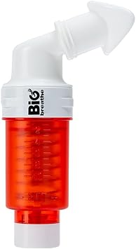 Bigbreathe IMT HighRed | Inspiratory Muscle Trainer for Better Sports Performance and Ability, Breathing Training Device, Compact and Washable