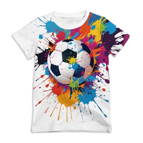 Image of Ainuno Graphic Tees for Boys Girls Kids 7-14Y, Summer Short Sleeve T Shirt Cool 3D Print