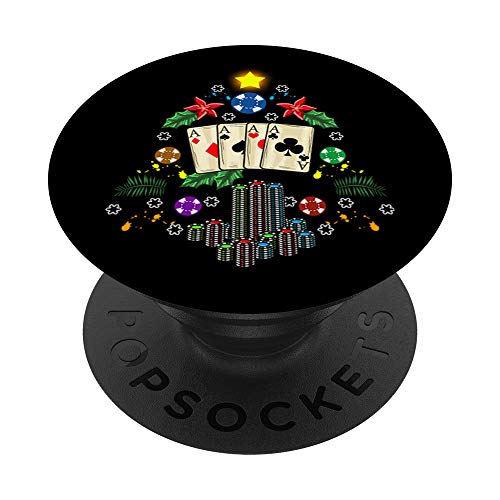 Poker Cards Chips Tree Cute Game Hobby Poker Player Gift PopSockets Agarre y Soporte para Teléfonos...