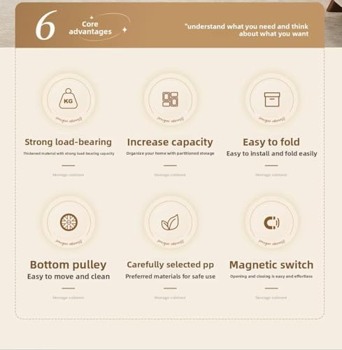 Image of Mevigo 1-Door Plastic Wardrobe for Kids| Almirah and Wardrobe for Baby Clothes| Modular Storage Cabinet with Wheel Organizer for Cupboard Rack for Clothes /Shoes /Books /Toy -White-Y710