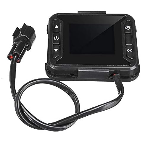 SUNWAN Heater Controller, LCD Monitor Switch for Car Diesel Air Parking, Black Cover