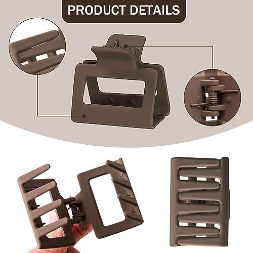 6 Pack de Pinzas de Garra para Cabello para Mujeres y Niñas, Medianas Rectangulares de 2 Pulgadas para Cabello Delgado o Medio miniatura 4