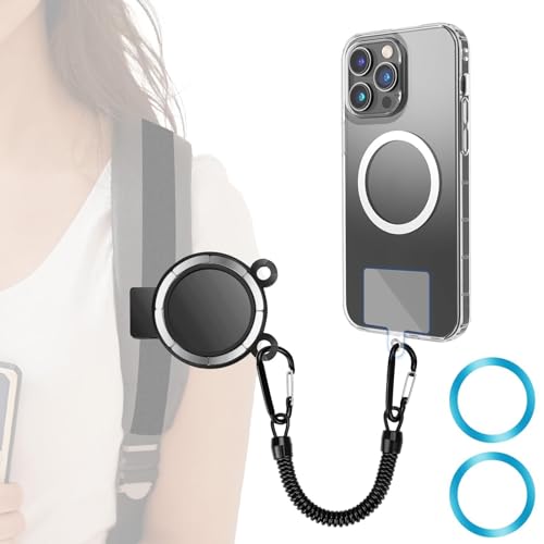 EEEKit Backpack Strap Phone Holder, Magnetic Clip Hands-Free Mount, Phone Holder Shoulder Strap, Fit Hiking Climbing Travel Outdoor