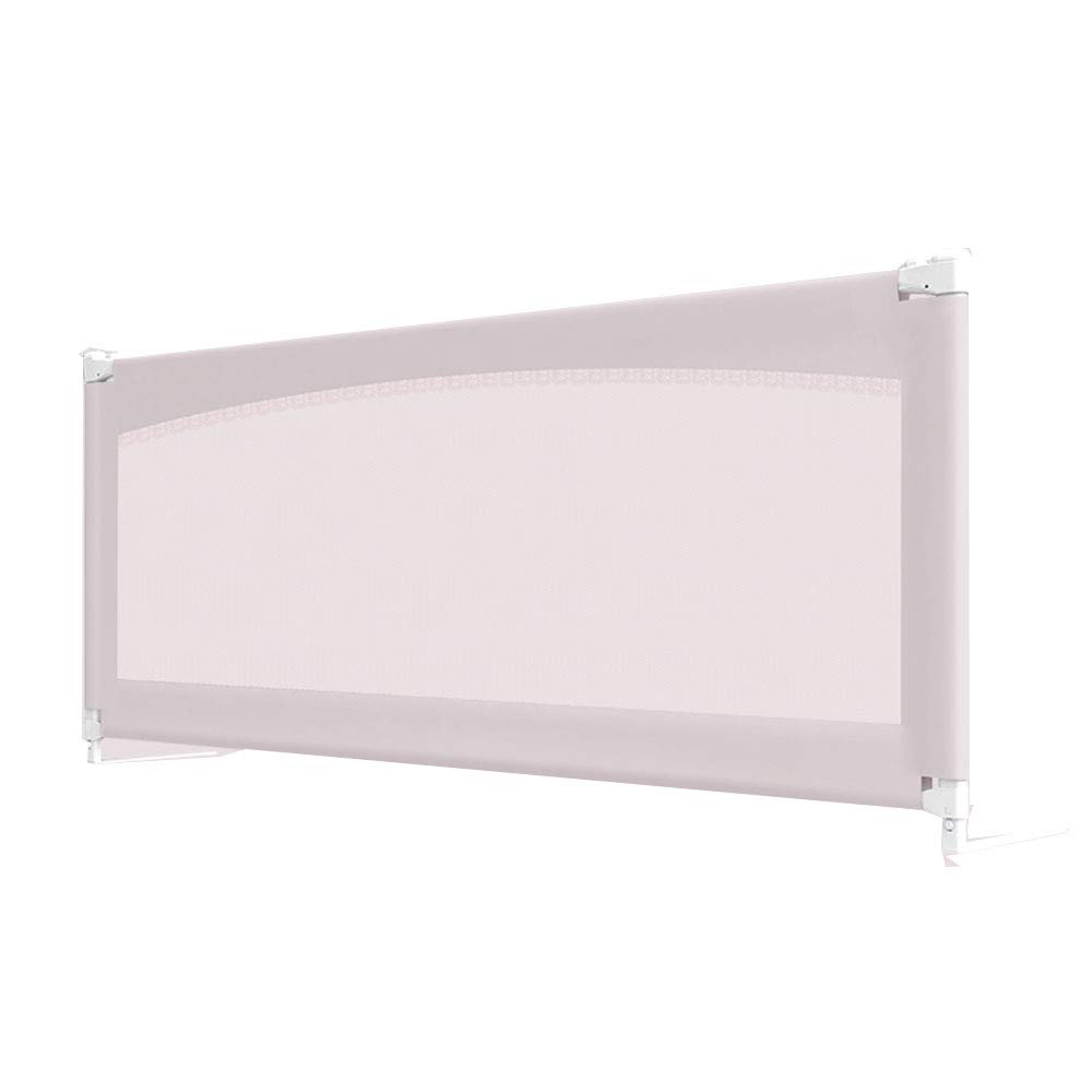 Barrera de cama rosa de 180cm para evitar caídas infantiles durante el sueño en cama doble