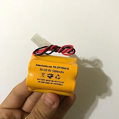 (2 Pack) Exit Sign Emergency Light Sharp 51500RS CE140P E82082100 10050205 ENB-06006 ENB06006 6v 1000mAh Ni-CD Battery Pack Replacement