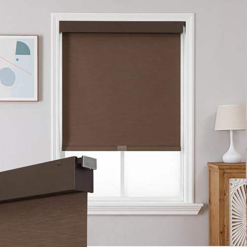 Joydeco No Drill Blackout Shades, Free-Stop Cordless Roller Shades, UV