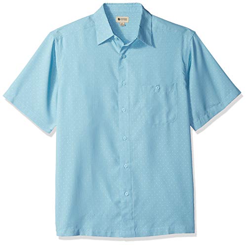 Haggar Men's Short Sleeve Microfiber Woven Shirt