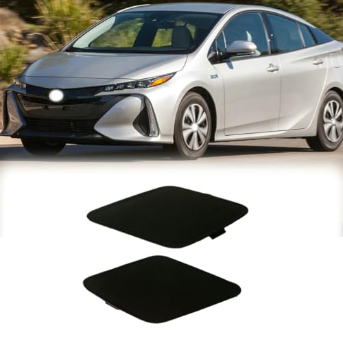 fitfoyo 1 Pair Car Front Left Right Bumper Tow Hook Cover Towing Eye Cap for Toyota Prius Prime 2017 2018 2019 2020