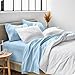 Bare Home Full XL Sheet Set - Luxury 1800 Ultra-Soft Microfiber Full Extra Long Bed Sheets - Double Brushed - Deep Pockets - Easy Fit - 4 Piece Set - Bedding Sheets & Pillowcases (Full XL, Light Blue)