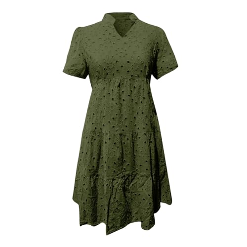Robe de loisirs ample col en V masquant les imperfections avec style