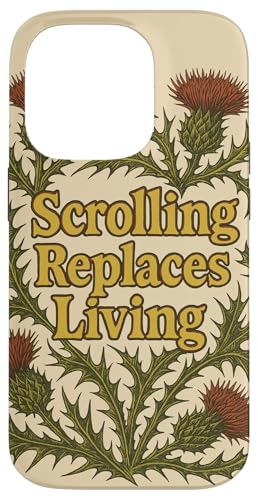 スクロールはリビングアンチアルゴリズムAIを置き換えます。 スマホケース iPhone 14 Pro 用
