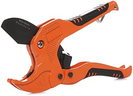 Zantlea Pipe and Tube Cutter, Ratcheting Hose Cutter One-hand Fast Pipe Cutting Tool with Ratchet Drive for Cutting Less Than 1-1/4" O.D. PEX, PVC, and PPR Pipe