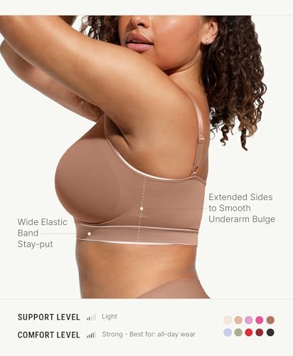 Image of FeelinGirl Bralettes for Women with Support Comfortable Bras No Underwire Seamless Everyday Bras