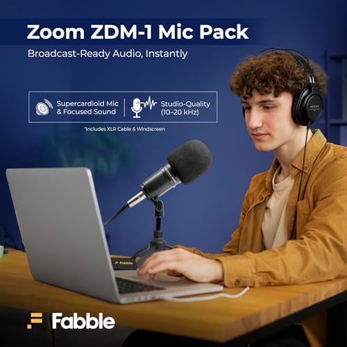 Zoom PodTrak P4next Podcast Recorder Bundle with 2x Zoom ZDM-1 Podcast Microphone Packs, Including Headphones, Windscreens, XLR Cables, 2× 64GB Memory Cards, and 4× AA Batteries & White Charger - Image 4
