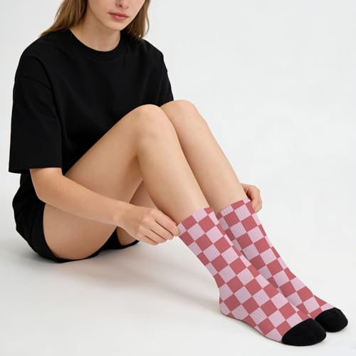 Image of Checkered Socks, Cute Socks for Women for Travel, Running, Daily