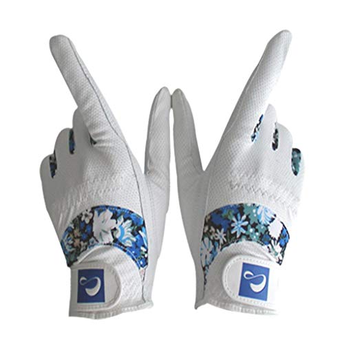 LEIPUPA 1 Par Luvas De Golfe De Mulheres Brancas Luvas De Treinamento De Golfe Antiderrapantes Respi
