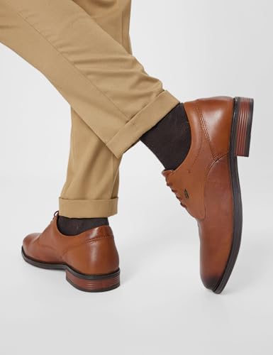 Image of Lee Cooper LC9252E Men's Leather Derby Formal Shoes | Lightweight, Comfortable & Stylish Lace-Ups for Office, Business