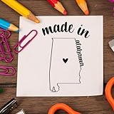 MADE IN ALABAMA STAMP SHOWCASE YOUR STATE PRIDE with our "Made in Alabama" rubber stamp! local makers and businesses, this stamp helps you proudly display your Alabama roots and support local craftsmanship. Its elegant design features the state outli...