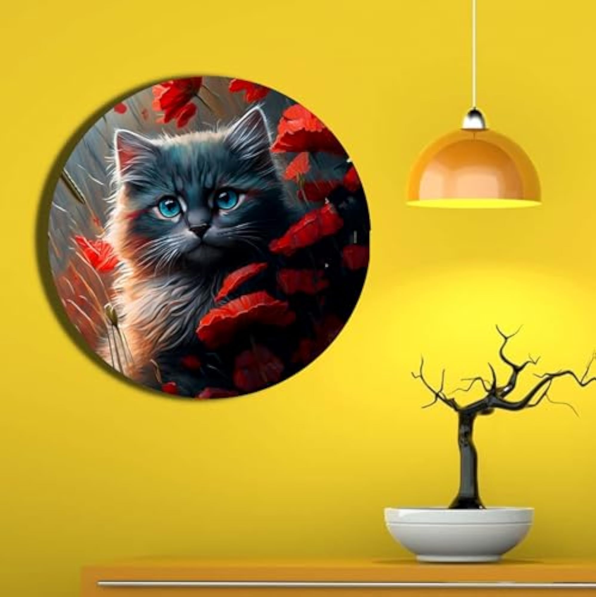 Kitty the Cat Decorative Ceramic Art Plate for Home Décor