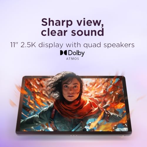 Image of Lenovo 11 inch Android 15 Tablet, 2.5K 90Hz IPS, 4GB RAM 384GB Storage(UFS+SD)
