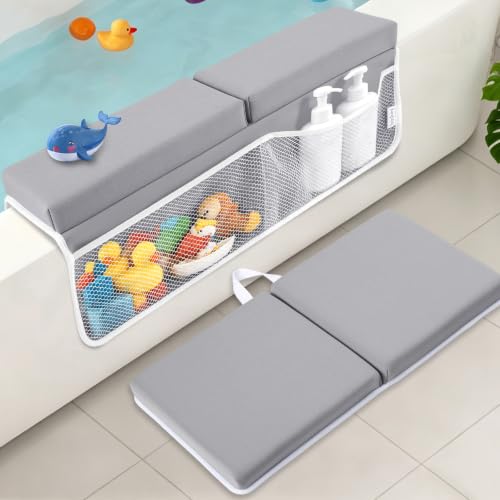 Bath Kneeler and Elbow Rest Pad Set, Gray 1.6" Thick