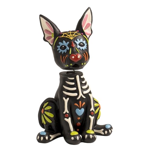 caiydramy Day of The Dead Dog Figurine, 5.9