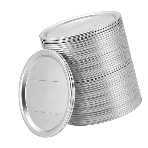 Couvercles de bocaux standard en fer avec surface inscriptible | Lot de 60 pièces pour conserve - 7