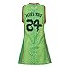 24 Womens Legend Basketball Shirt,Miss You Snakeskin Hip Hop Sport Sleeveless Dress Green Size L