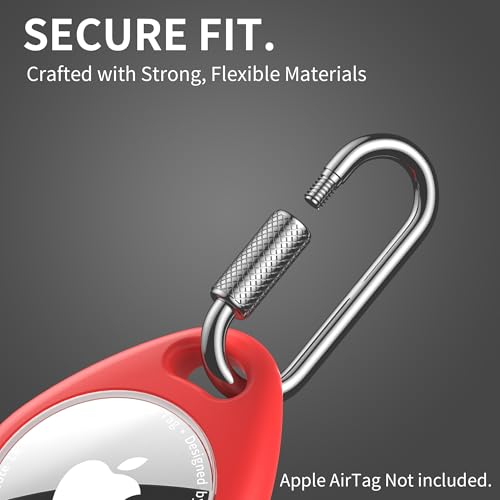 Image of for AirTag Holder for Apple Air Tag 2nd Generation 1st Gen- 4 Pack Air Tagholder Keychain with Professional Carabiner, Waterproof & Shockproof TPU Air Tag Case 2 /1 for Keys, Backpacks, Pets, Luggage