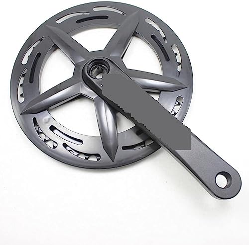 クランクセット マウンテンバイククランクセット 46T アルミ合金 MTB 自転車クランクスプロケットスクエア 6/7/8 スピードクランク溝付きディスク部品