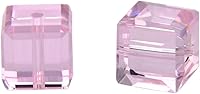 Vista 24 de 50 piezas Adabele cuentas austriacas de 6 mm de cristal facetado en cubo amatista sueltas, compatibles con cristales Swarovski Preciosa 5601 SSC611