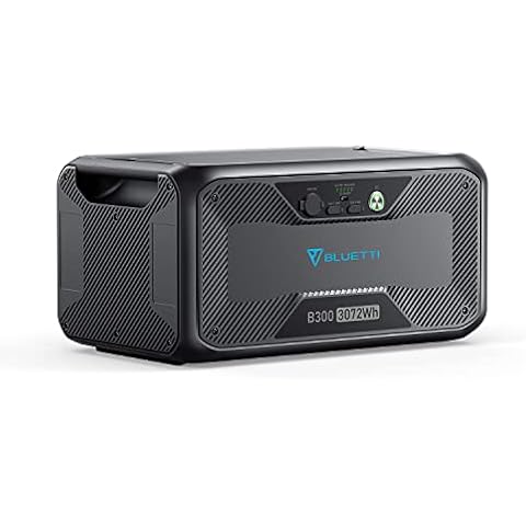 BLUETTI Expansion Battery B300, 3072Wh LiFePO4 Battery Pack for Power Station AC300/AC500/AC200MAX/AC200P/EB240/EP500Pro, DC Power Source w/ 100W USB-C, Extra Battery for Home Use, Emergency, Travel Cover