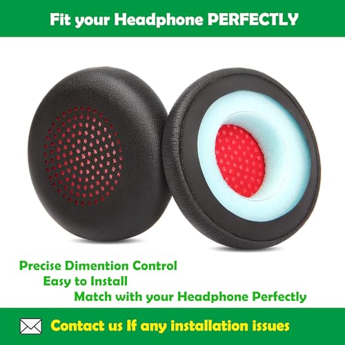 Almohadillas de cuero proteico premium de repuesto para auriculares Plantronics Voyager Focus UC B825 miniatura 3