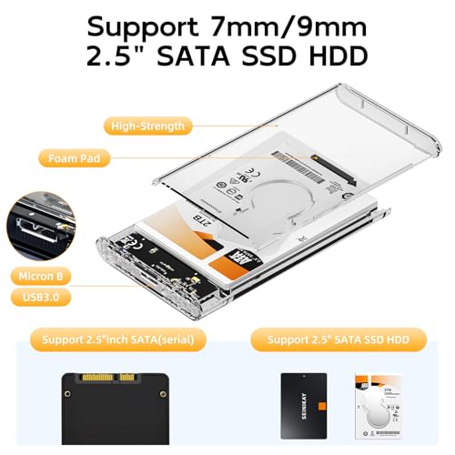 Caja externa para disco duro SATA 2.5" USB 3.2 Gen1 miniatura 2