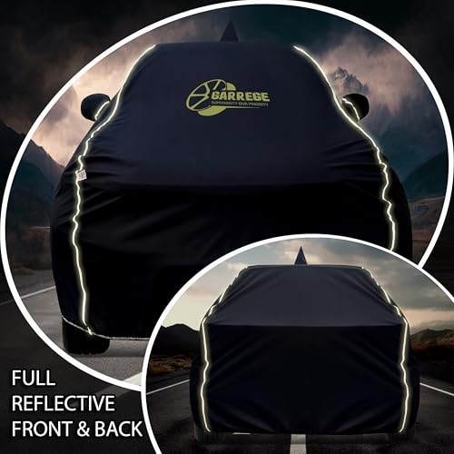 Image of Reflector Waterproof Car Cover for New Dzire with Mirror & Antenna Pocket | All Weather Protection | Washable Fabric | Black Color