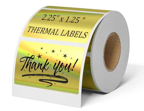 Étiquettes thermiques dorées 57x32 mm pour sublimer vos emballages colis