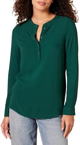 Amazon Essentials Womens Long-Sleeve Woven Blouse