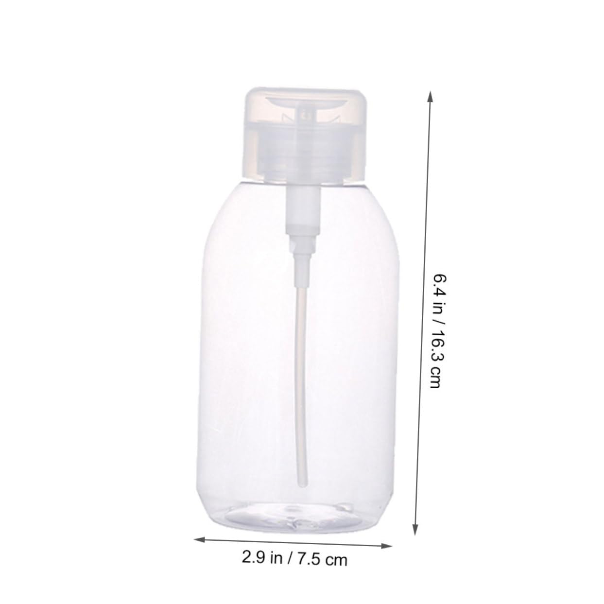 Mikinona 6Pcs 500ML Press Bottle Container Set for Nail Polish Remover Makeup Remover and Cosmetics Ideal for Travel and Daily Use