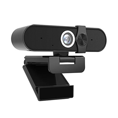 USB Webcam with Microphone 1080p,FUVISION Computer Camera with Privacy Slider,Webcam for Video Conference,Record,Game,Web Cam with 90 Degree Extended View,HD Webcam Stand for PC,Laptop and Desktop