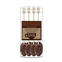 Melville Candy Gourmet Coffee Spoons - Naturally Flavored Stirrers for Beverages - Sweetened Hazelnut, 8 Count