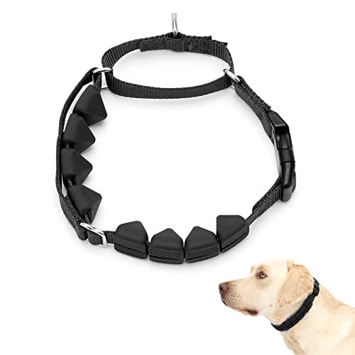PetSafe Soft Point Training Collar, No Pull Training Collar for Dogs Rubber Soft Points, Large, 1 in, Black