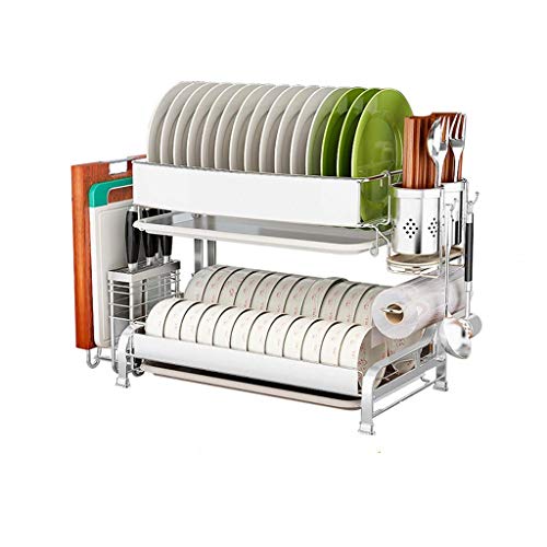 GUHPZA Escurridor De Platos Y Cubiertos De Acero Inoxidable 304 para Cocina, Estante para Platos, Escurridor para Colgar En La Pared, Estante De Almacenamiento, Escurr,76x30x54cm