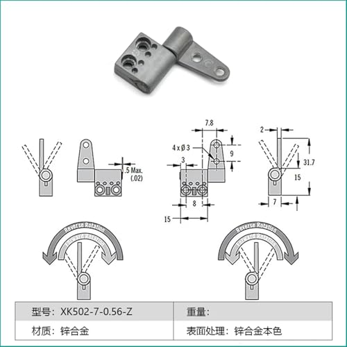 Charnière à couple 360 degrés mini armoire instruments positionnement rotatif