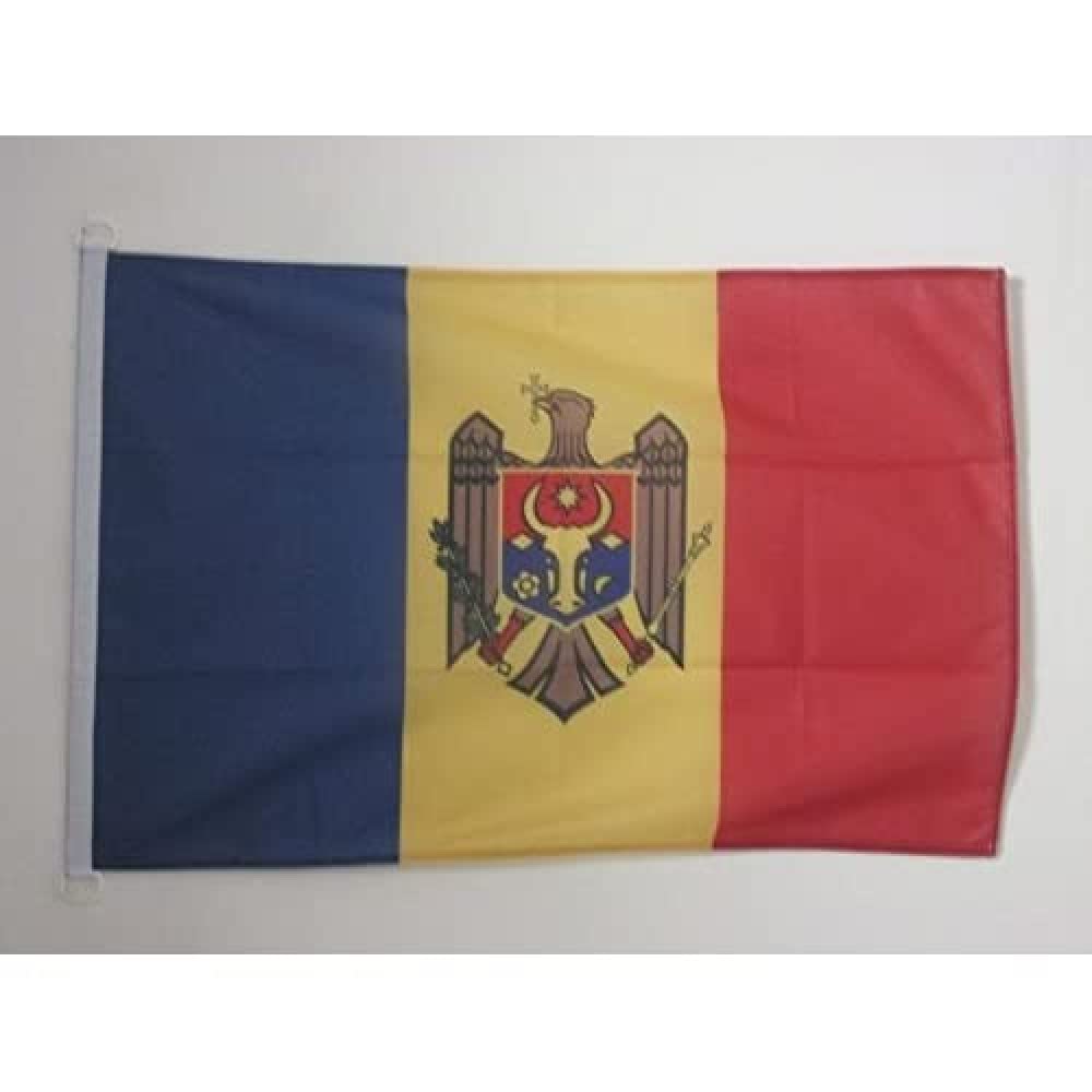Bandiera della Moldavia mappa Foto stock