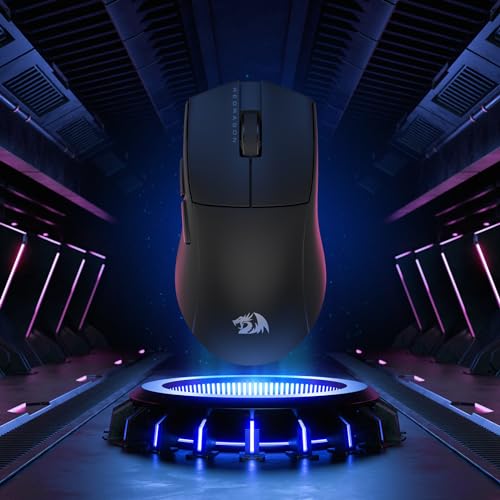 Image of Redragon M916 PRO 3-Mode Wireless Gaming Mouse, 55G Ultra-Light 26K DPI Mouse w /Ergonomic Natural Grip Build, Full Programmable Buttons, Software Supports DIY Keybinds & DPI